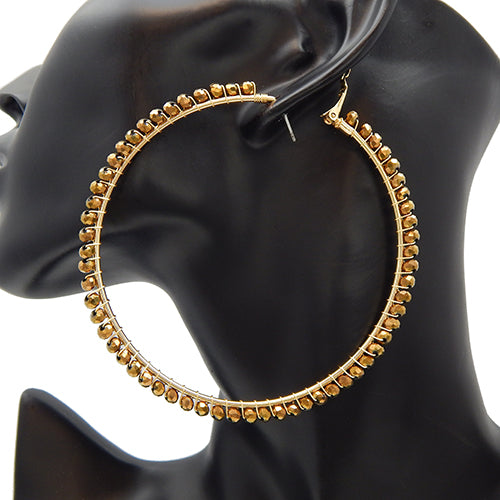 80mm round gold earring - gold