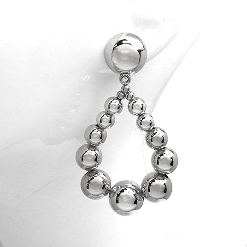 Ball drop earring - silver