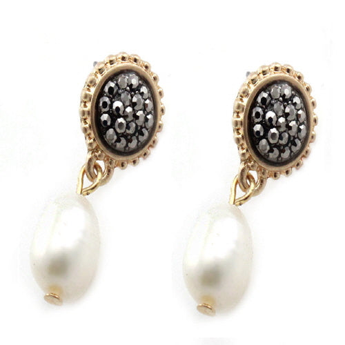 FWP & PAVE EARRING - CLEAR