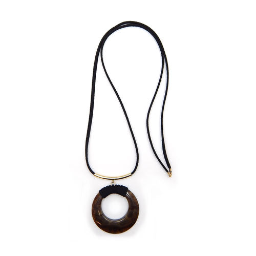Natural stone pendant - black