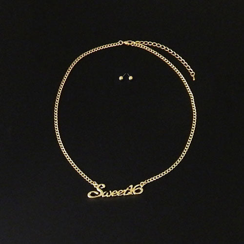 Sweet16 necklace set - gold