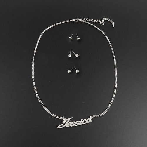 Jessica necklace set - silver