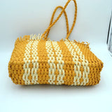 Weaving straw tote - taupe