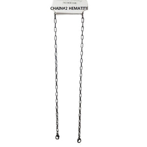 Lanyard for face mask - chain#2 Hematite