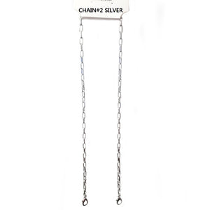 Lanyard for face mask - chain#2 Silver